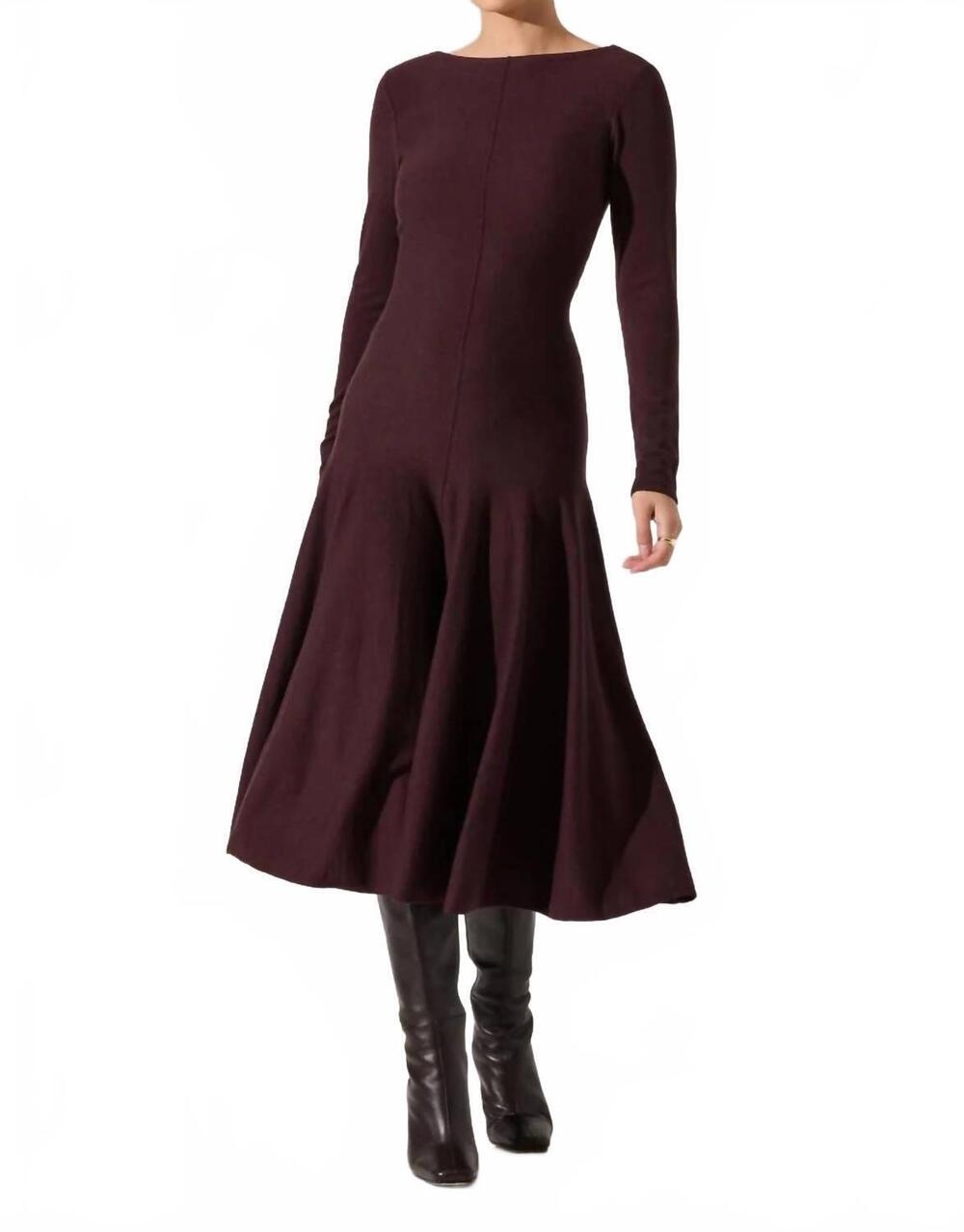 NEW ASTR doreyda sweater dress in eggplant